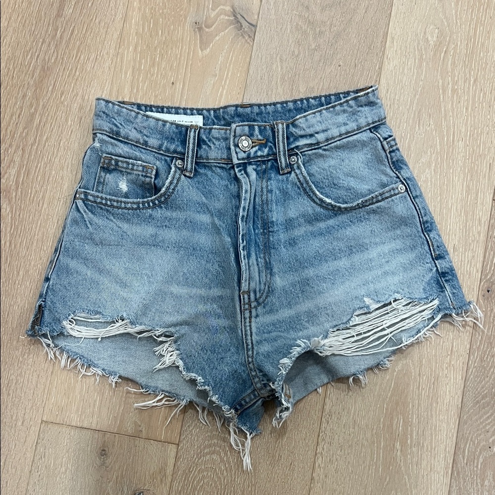 Distressed Denim Women Shorts